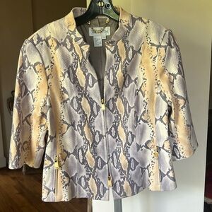 Worth NY snakeskin leather jacket